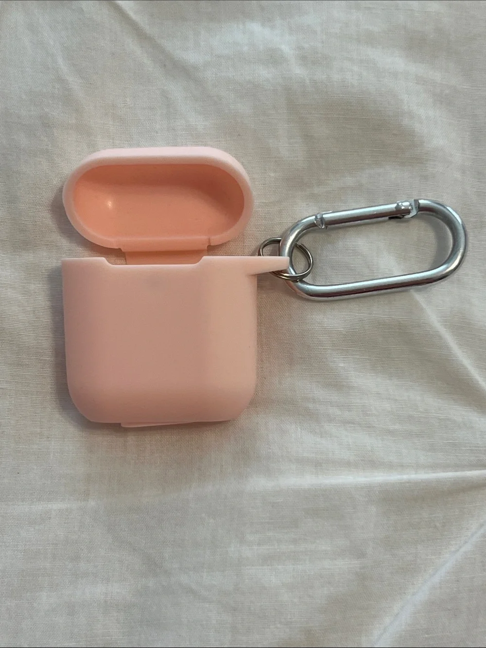 Apple AirPod 1st & 2nd Generation Pastel Pink Silicone Case with Keyring